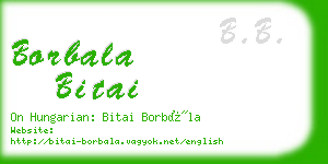 borbala bitai business card